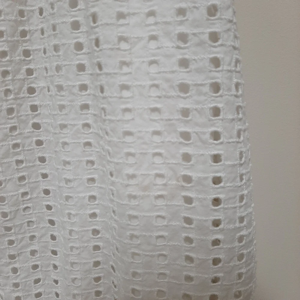 J. Crew White Cotton Coletta Button Front Eyelet Dress Size 14